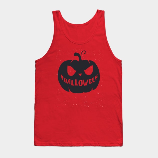 Halloween Pumpkin Tank Top by attire zone